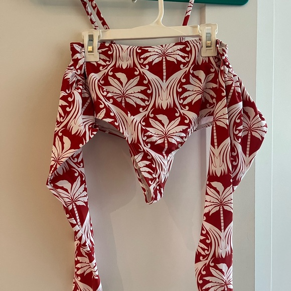 Vintage Fashion Print Beach Bikini Set- size small - Picture 6 of 7